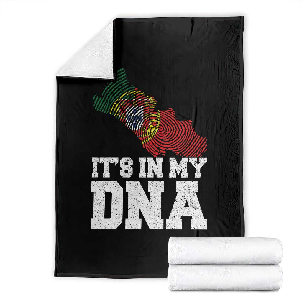 Its in My DNA Portugal Throw Blanket Portuguese Flag Portugal Boy Girl Gift TS10 Black Print Your Wear