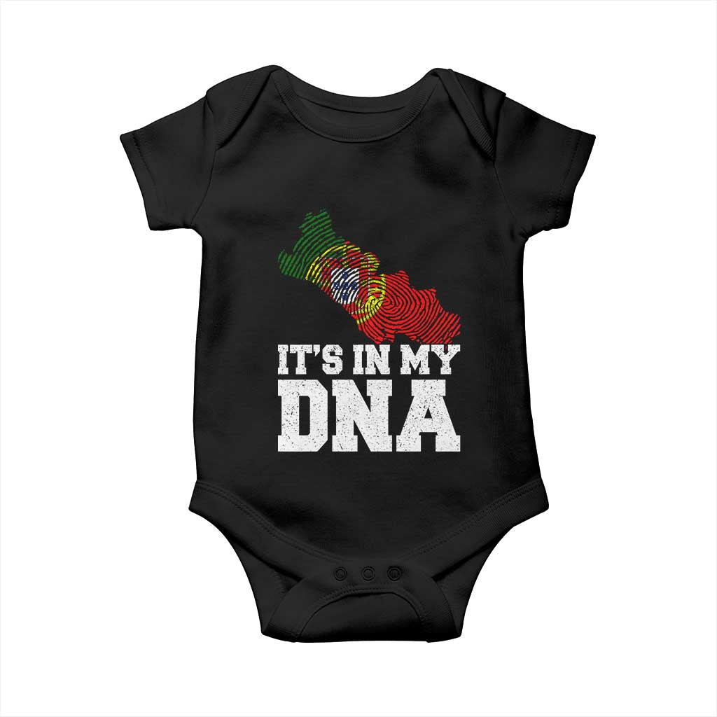 Its in My DNA Portugal Baby Onesie Portuguese Flag Portugal Boy Girl Gift TS10 Black Print Your Wear