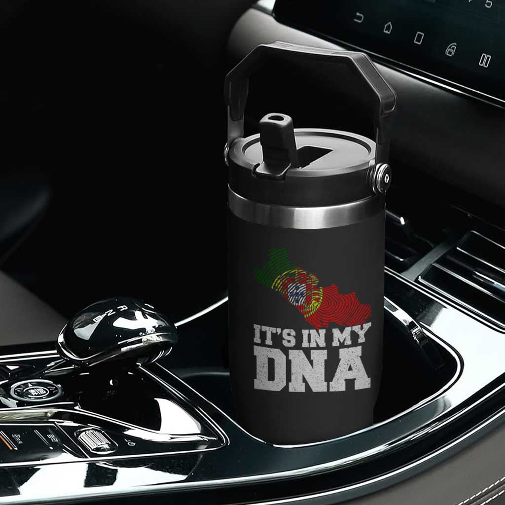 Its in My DNA Portugal Flip Straw Tumbler Portuguese Flag Portugal Boy Girl Gift TS10 Print Your Wear
