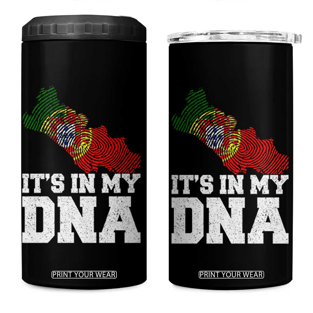 Its in My DNA Portugal 4 in 1 Can Cooler Tumbler Portuguese Flag Portugal Boy Girl Gift TS10 One Size: 16 oz Black Print Your Wear
