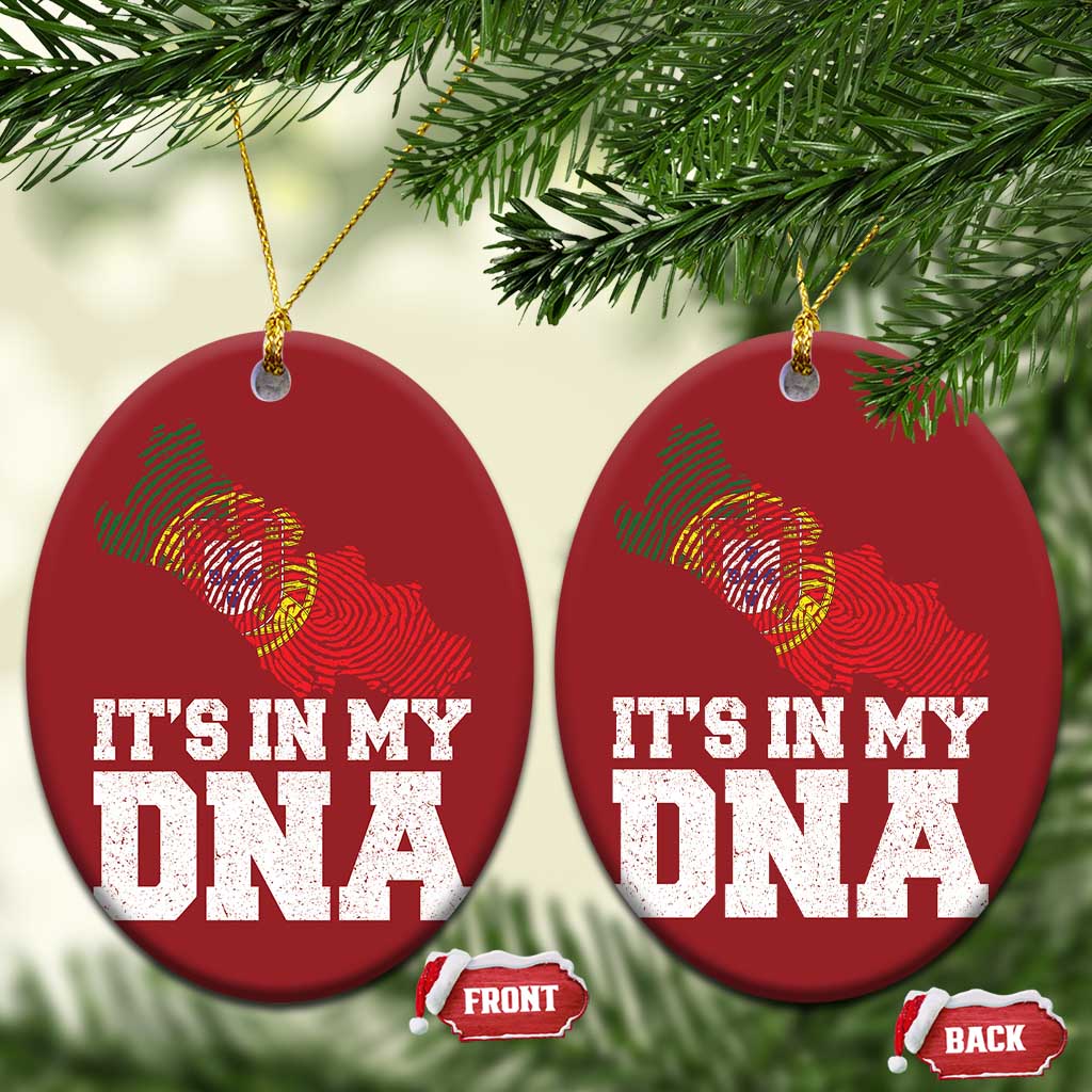 Its in My DNA Portugal Christmas Ornament Portuguese Flag Portugal Boy Girl Gift TS10 Oval Red Print Your Wear