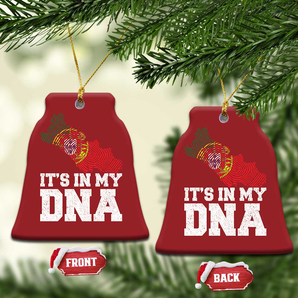 Its in My DNA Portugal Christmas Ornament Portuguese Flag Portugal Boy Girl Gift TS10 Bell Flake Red Print Your Wear