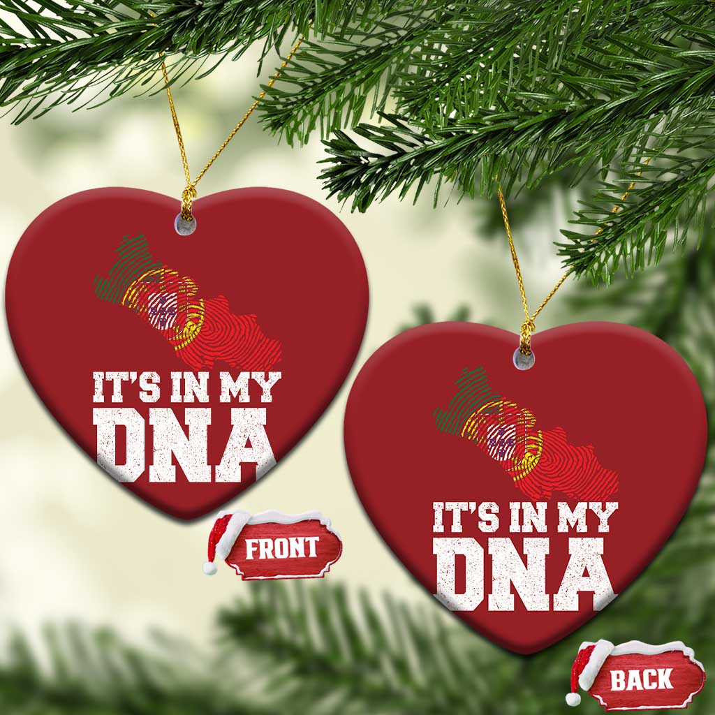 Its in My DNA Portugal Christmas Ornament Portuguese Flag Portugal Boy Girl Gift TS10 Heart Red Print Your Wear