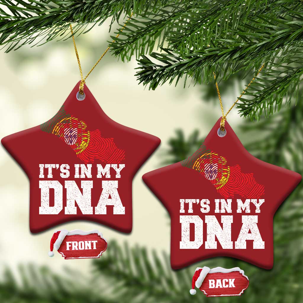 Its in My DNA Portugal Christmas Ornament Portuguese Flag Portugal Boy Girl Gift TS10 Star Red Print Your Wear