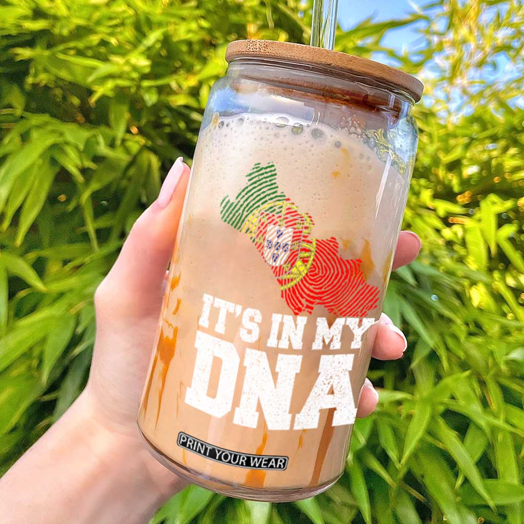 Its in My DNA Portugal Glass Can Portuguese Flag Portugal Boy Girl Gift TS10 Black Print Your Wear