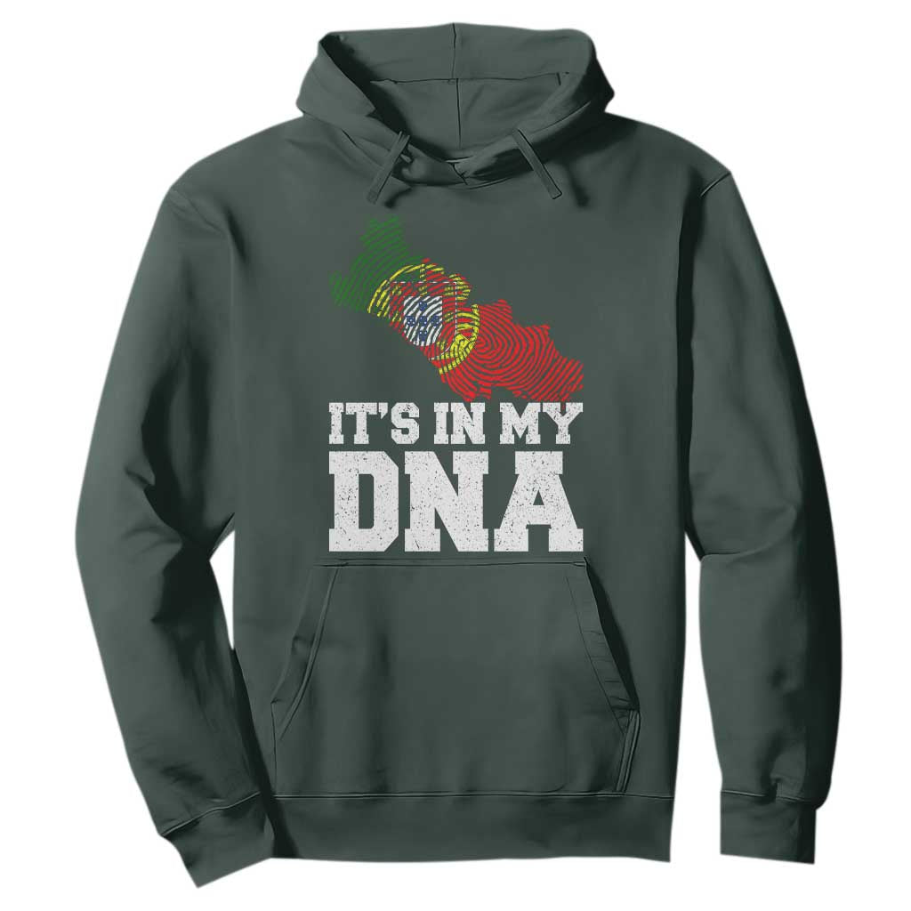 Its in My DNA Portugal Hoodie Portuguese Flag Portugal Boy Girl Gift TS10 Dark Forest Green Print Your Wear