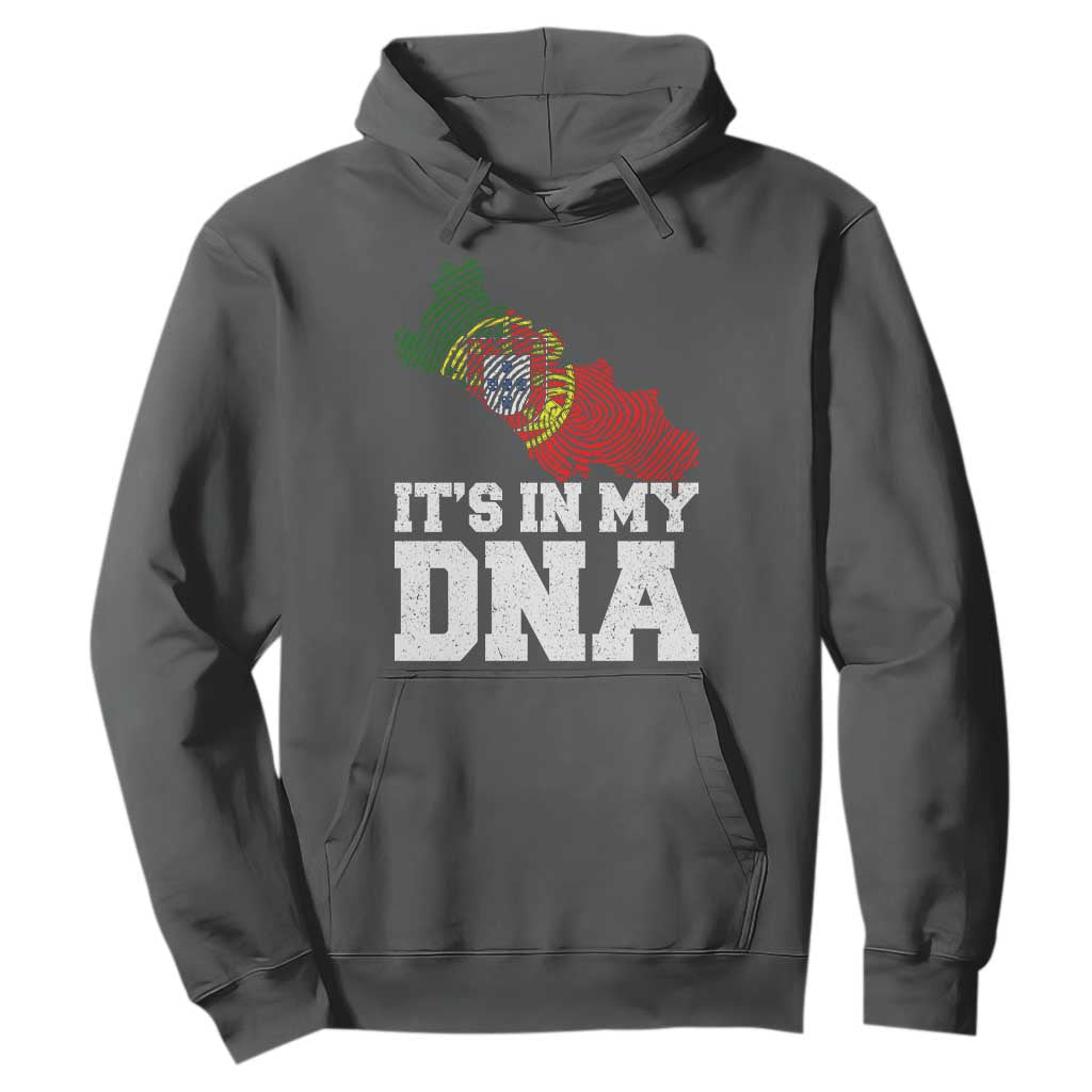 Its in My DNA Portugal Hoodie Portuguese Flag Portugal Boy Girl Gift TS10 Dark Heather Print Your Wear