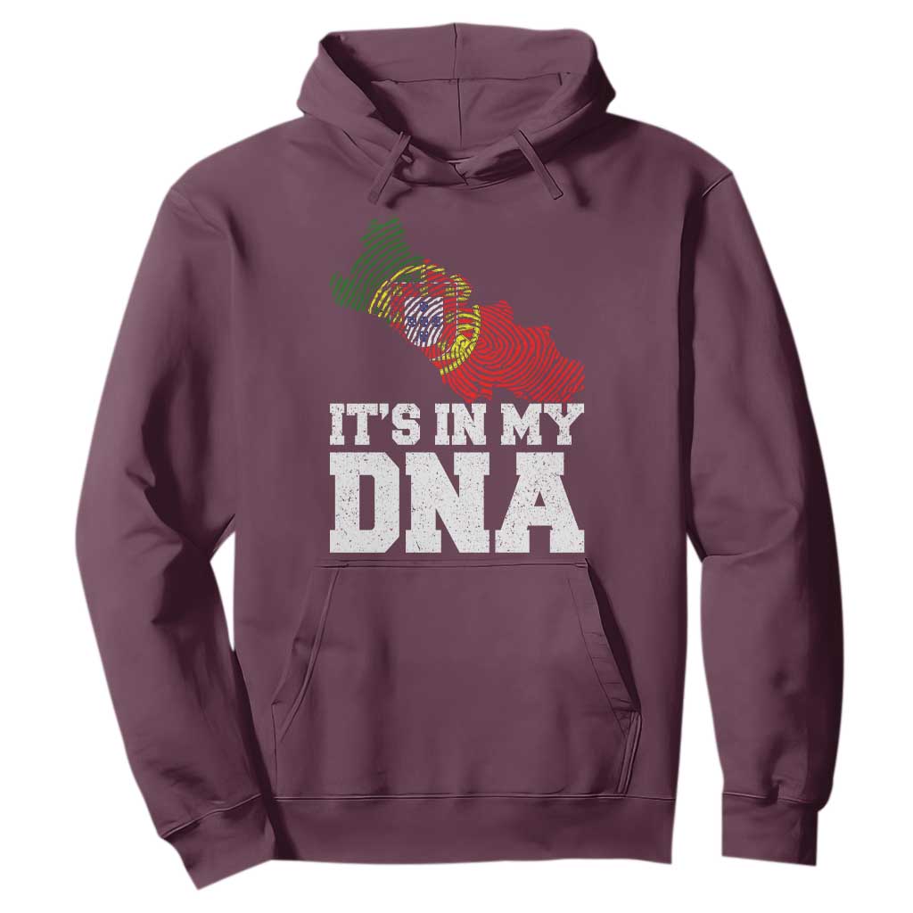 Its in My DNA Portugal Hoodie Portuguese Flag Portugal Boy Girl Gift TS10 Maroon Print Your Wear