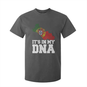 Its in My DNA Portugal T Shirt For Kid Portuguese Flag Portugal Boy Girl Gift TS10 Dark Heather Print Your Wear