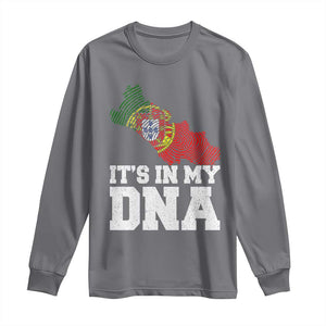 Its in My DNA Portugal Long Sleeve Shirt Portuguese Flag Portugal Boy Girl Gift TS10 Charcoal Print Your Wear