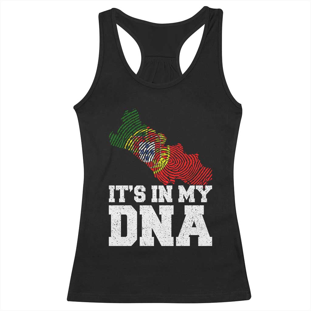 Its in My DNA Portugal Racerback Tank Top Portuguese Flag Portugal Boy Girl Gift TS10 Black Print Your Wear