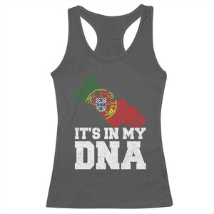 Its in My DNA Portugal Racerback Tank Top Portuguese Flag Portugal Boy Girl Gift TS10 Dark Heather Print Your Wear