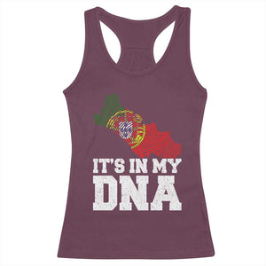 Its in My DNA Portugal Racerback Tank Top Portuguese Flag Portugal Boy Girl Gift TS10 Maroon Print Your Wear