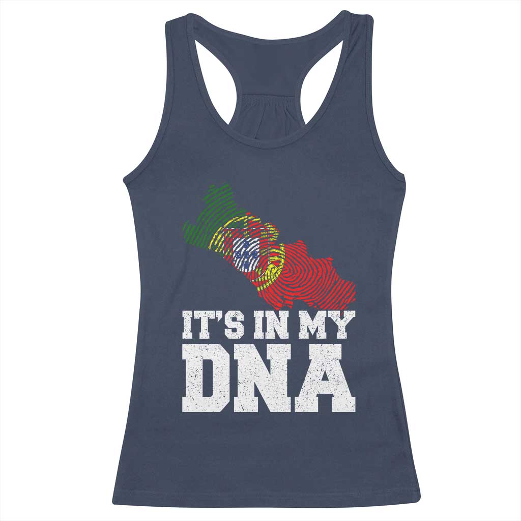 Its in My DNA Portugal Racerback Tank Top Portuguese Flag Portugal Boy Girl Gift TS10 Navy Print Your Wear