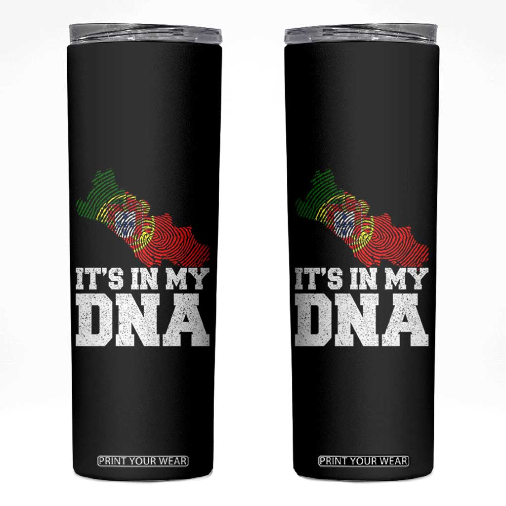 Its in My DNA Portugal Skinny Tumbler Portuguese Flag Portugal Boy Girl Gift TS10 Black Print Your Wear