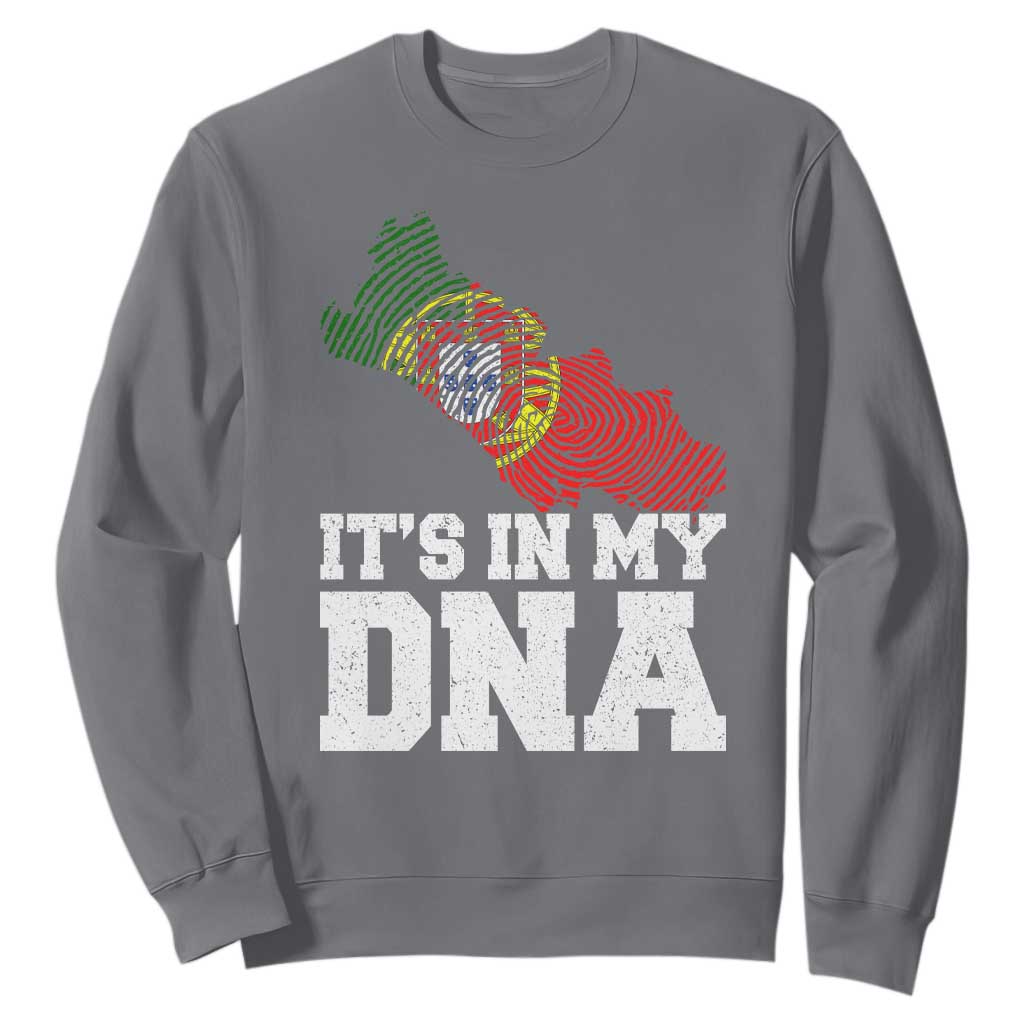 Its in My DNA Portugal Sweatshirt Portuguese Flag Portugal Boy Girl Gift TS10 Charcoal Print Your Wear