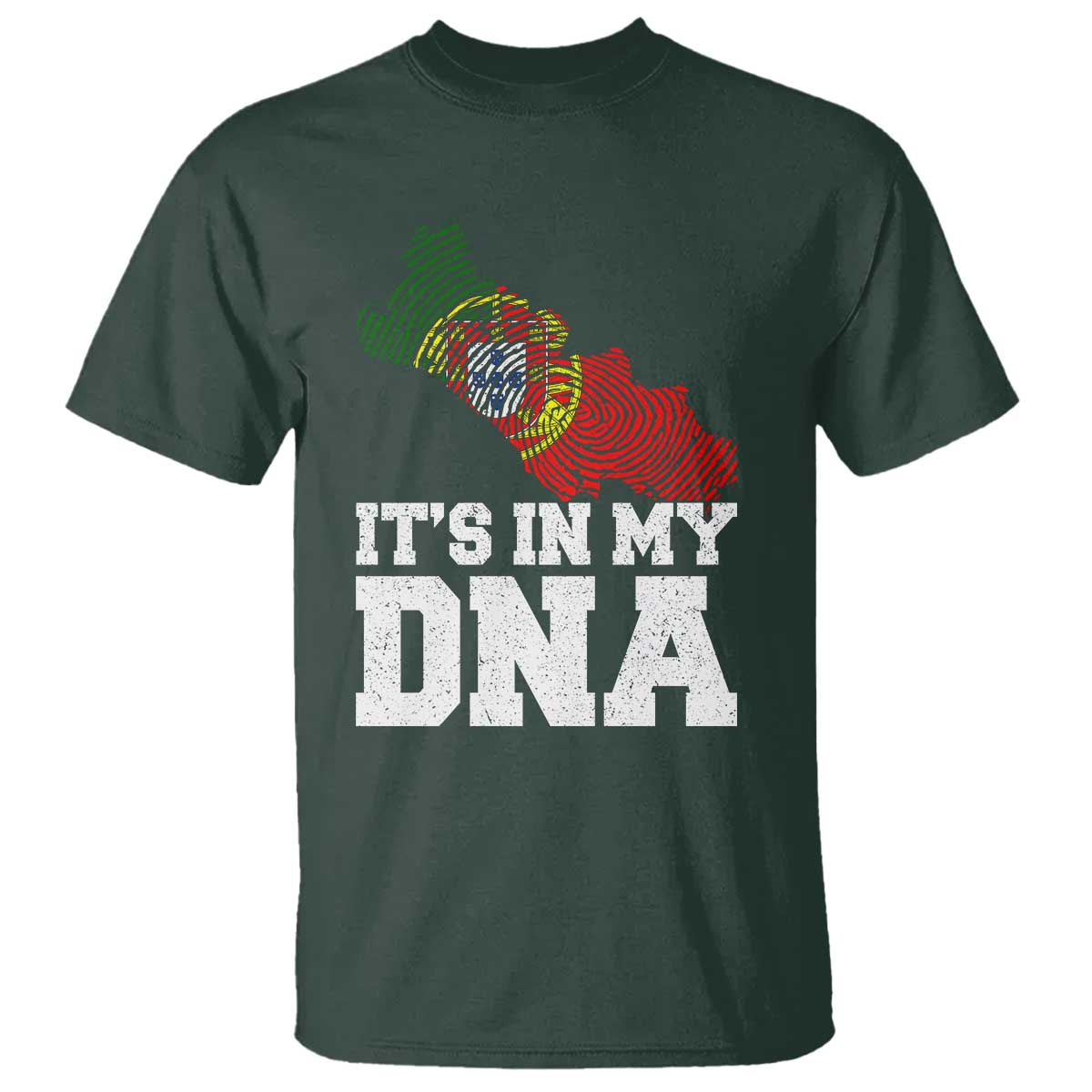 Its in My DNA Portugal T Shirt Portuguese Flag Portugal Boy Girl Gift TS10 Dark Forest Green Print Your Wear