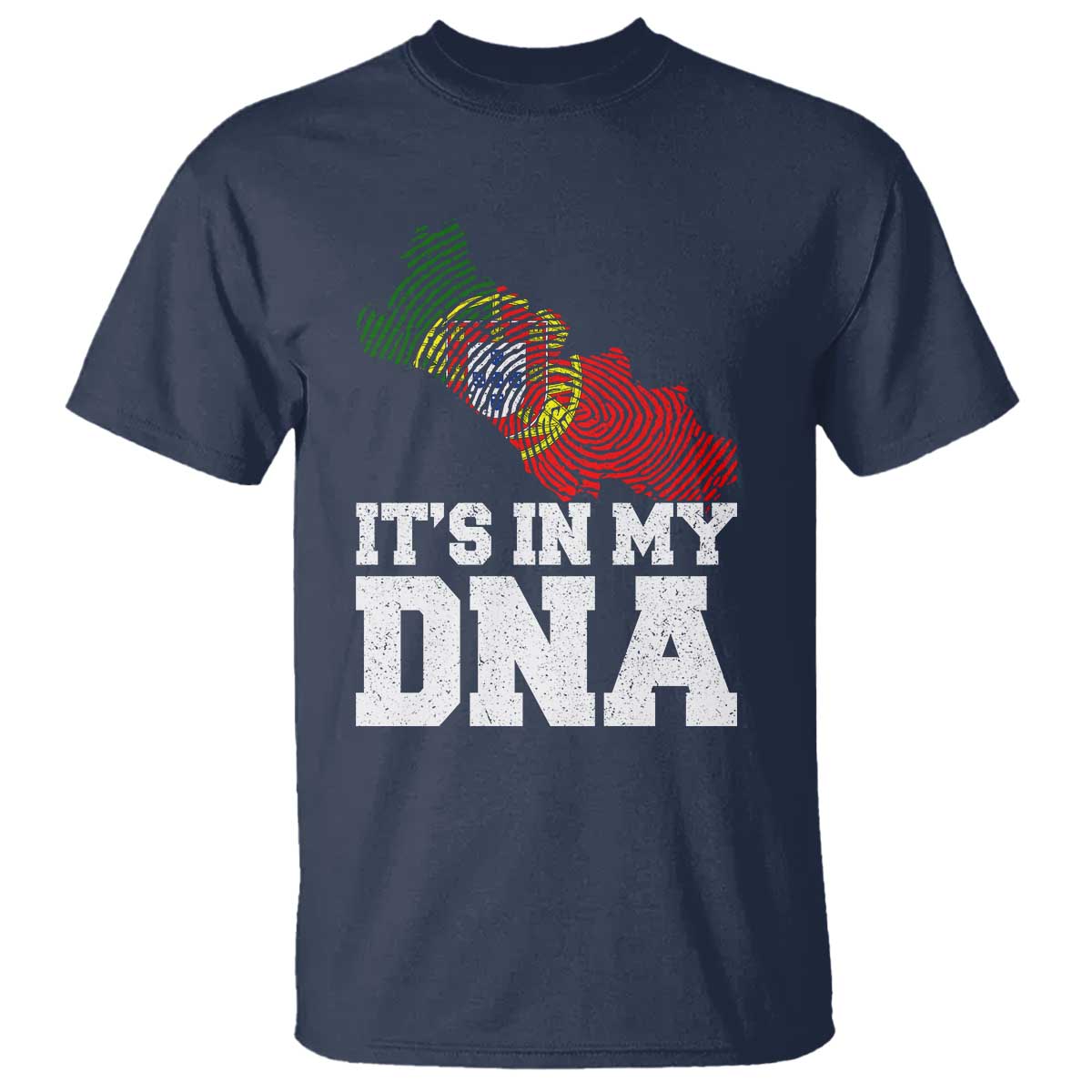 Its in My DNA Portugal T Shirt Portuguese Flag Portugal Boy Girl Gift TS10 Navy Print Your Wear