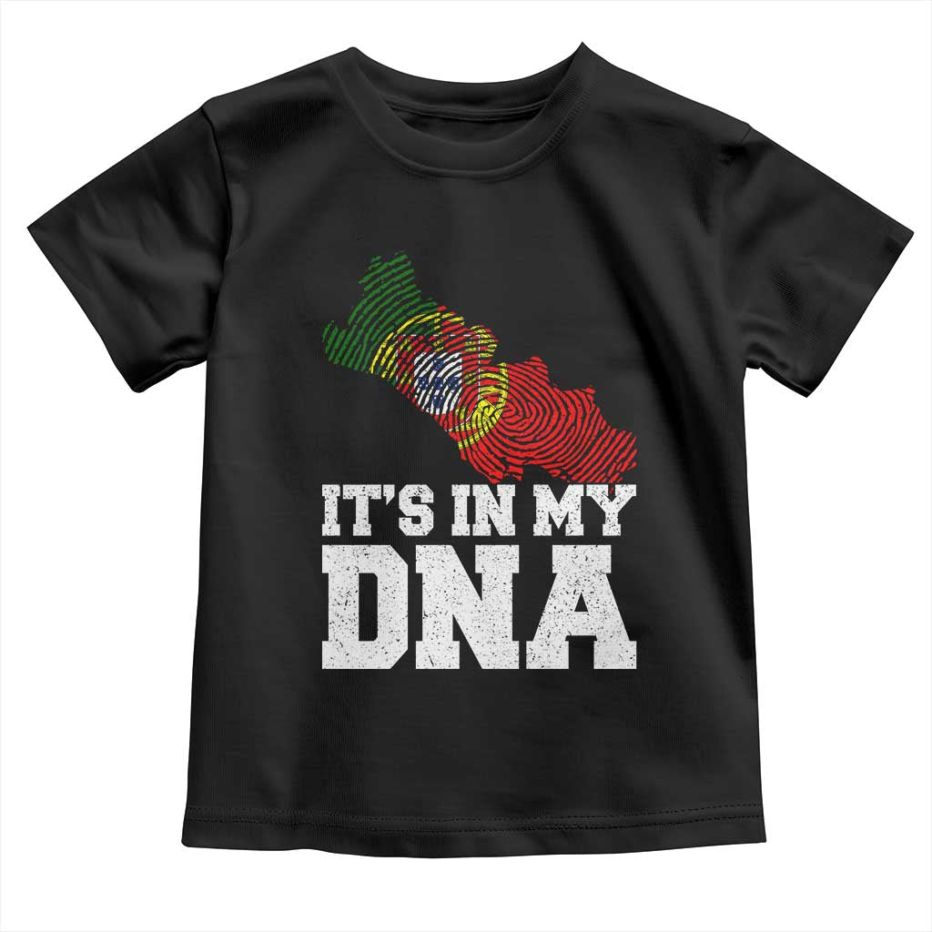 Its in My DNA Portugal Toddler T Shirt Portuguese Flag Portugal Boy Girl Gift TS10 Black Print Your Wear