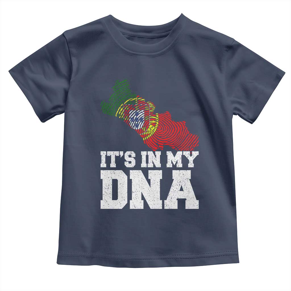 Its in My DNA Portugal Toddler T Shirt Portuguese Flag Portugal Boy Girl Gift TS10 Navy Print Your Wear