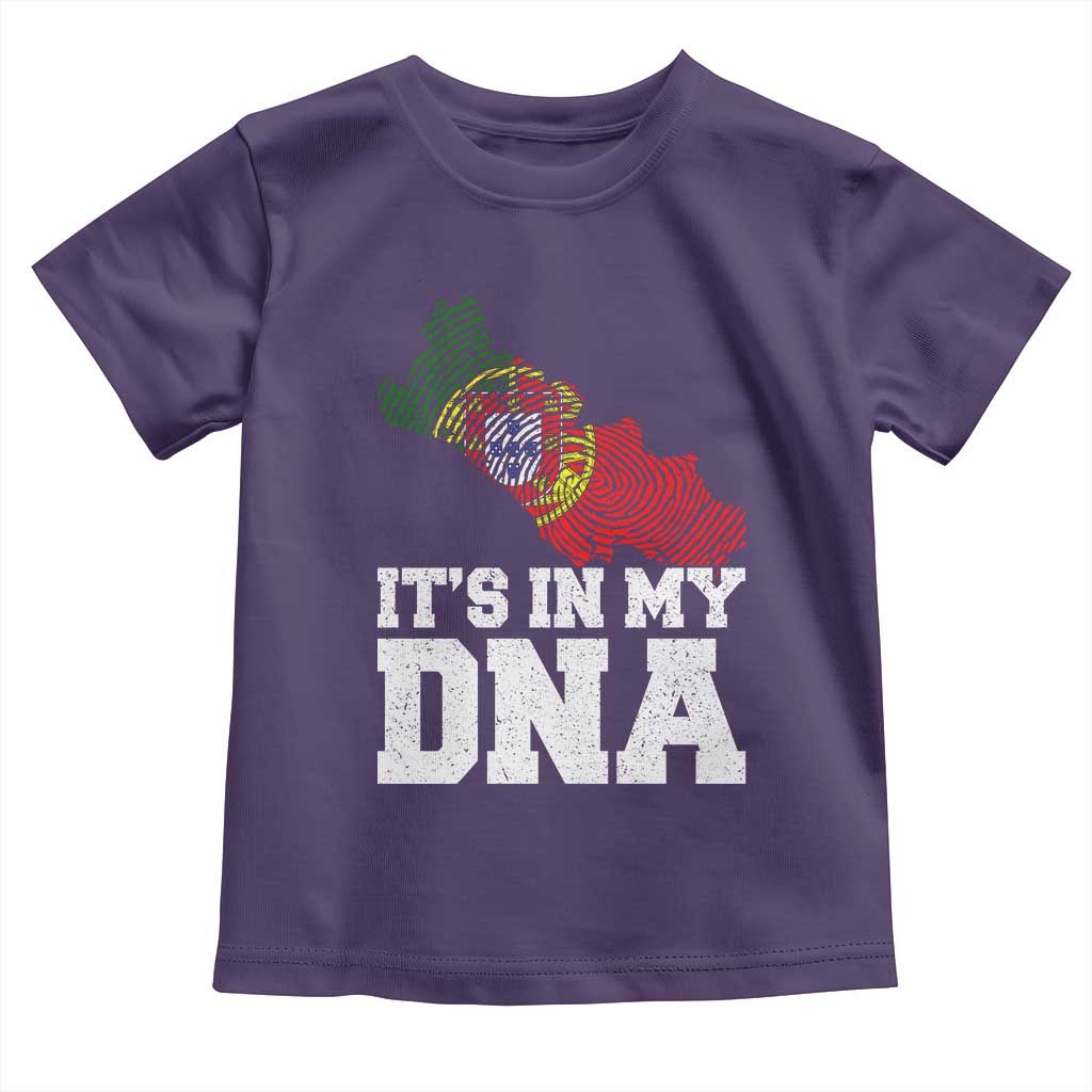 Its in My DNA Portugal Toddler T Shirt Portuguese Flag Portugal Boy Girl Gift TS10 Purple Print Your Wear