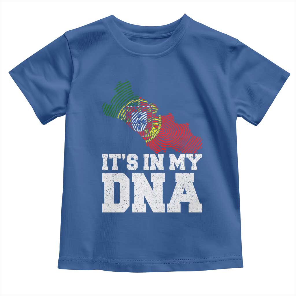 Its in My DNA Portugal Toddler T Shirt Portuguese Flag Portugal Boy Girl Gift TS10 Royal Blue Print Your Wear
