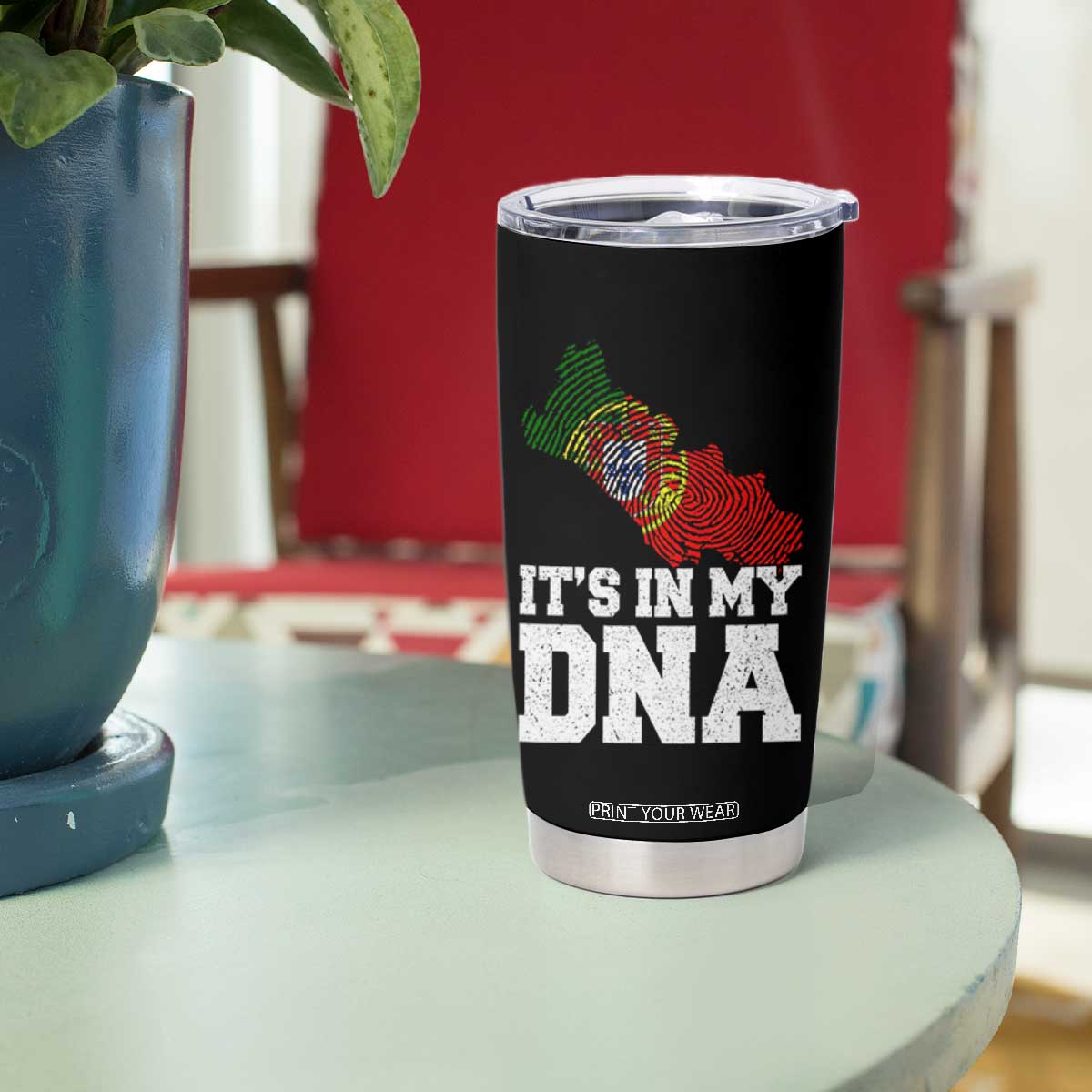 Its in My DNA Portugal Tumbler Cup Portuguese Flag Portugal Boy Girl Gift TS10 Print Your Wear