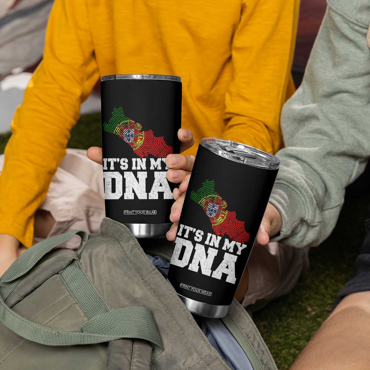 Its in My DNA Portugal Tumbler Cup Portuguese Flag Portugal Boy Girl Gift TS10 Print Your Wear