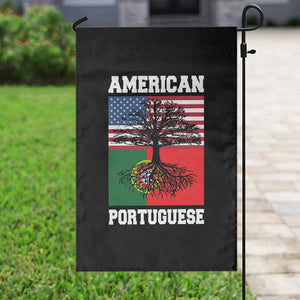 American Grown Portuguese Roots Garden Flag Distressed Tree Portugal USA Flag TS10 Print Your Wear