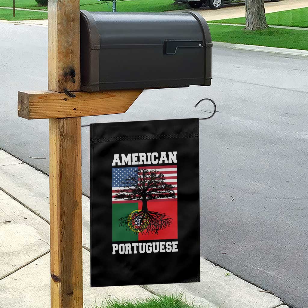 American Grown Portuguese Roots Garden Flag Distressed Tree Portugal USA Flag TS10 Print Your Wear