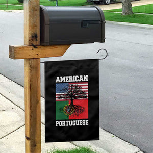 American Grown Portuguese Roots Garden Flag Distressed Tree Portugal USA Flag TS10 Print Your Wear