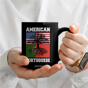 American Grown Portuguese Roots Coffee Mug Distressed Tree Portugal USA Flag TS10 Print Your Wear