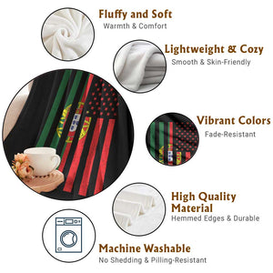Portuguese Flag Throw Blanket Vintage USA Flag Portugal Pride Gifts TS10 Print Your Wear