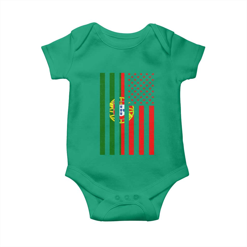Portuguese Flag Baby Onesie Vintage USA Flag Portugal Pride Gifts TS10 Irish Green Print Your Wear