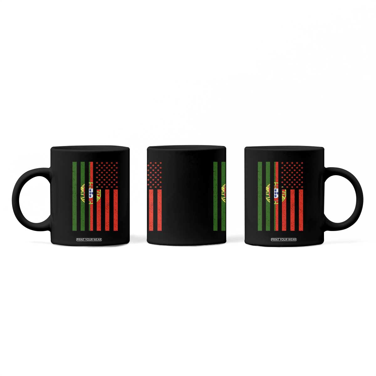 Portuguese Flag Coffee Mug Vintage USA Flag Portugal Pride Gifts TS10 Print Your Wear