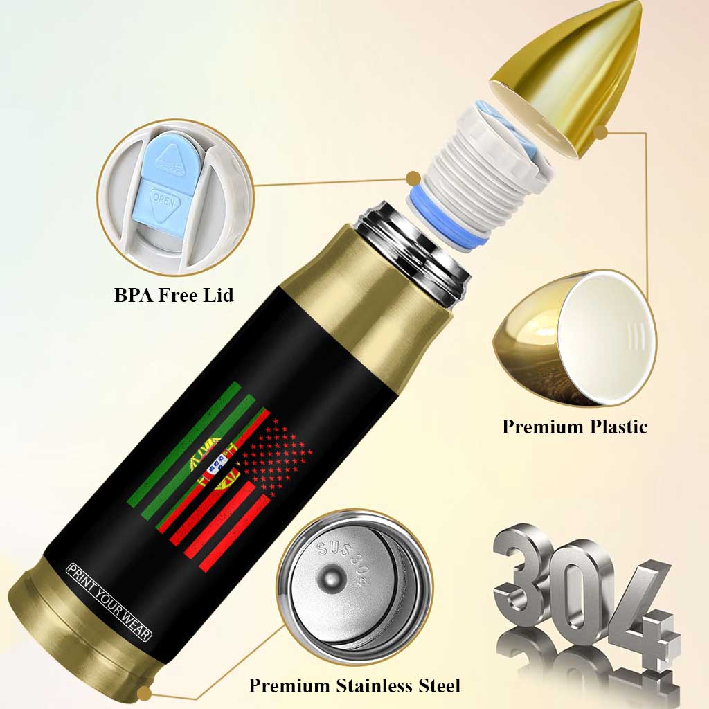 Portuguese Flag Bullet Tumbler Vintage USA Flag Portugal Pride Gifts TS10 Print Your Wear