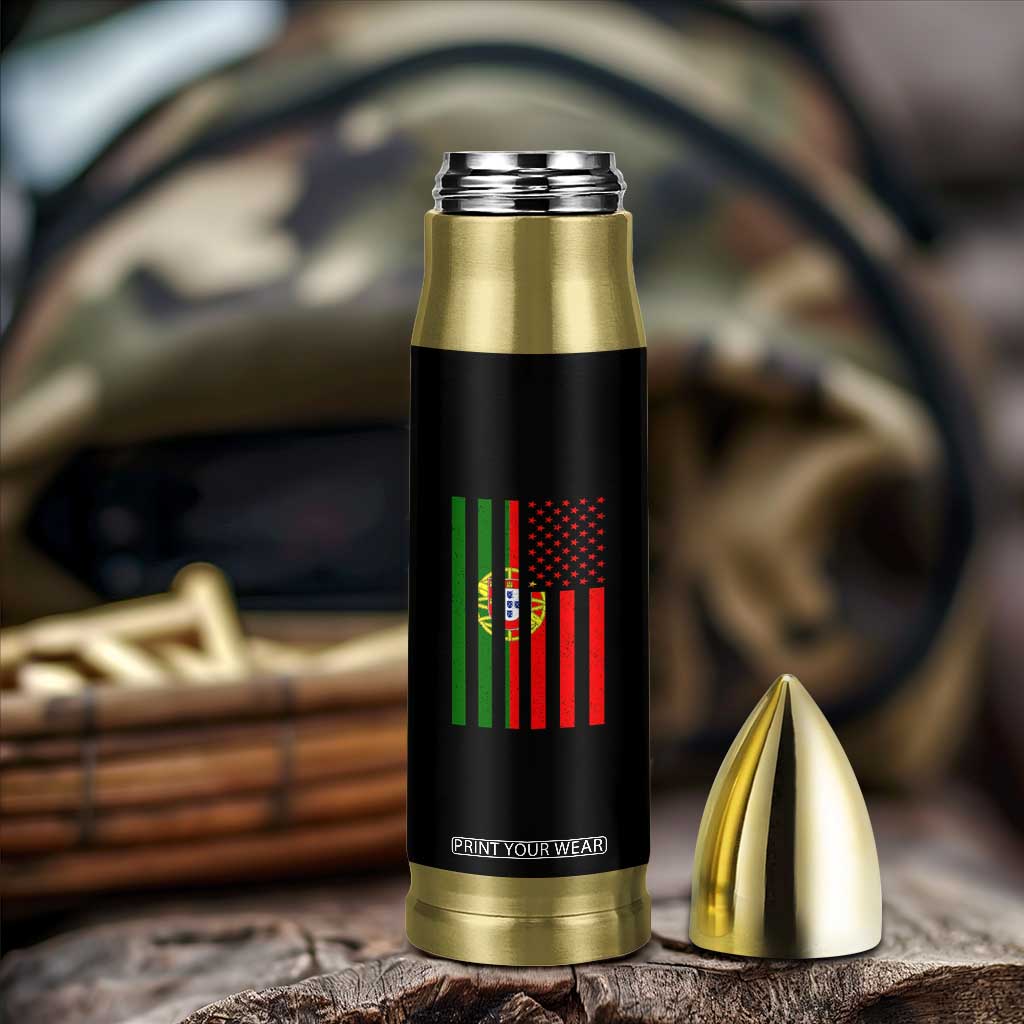 Portuguese Flag Bullet Tumbler Vintage USA Flag Portugal Pride Gifts TS10 Print Your Wear