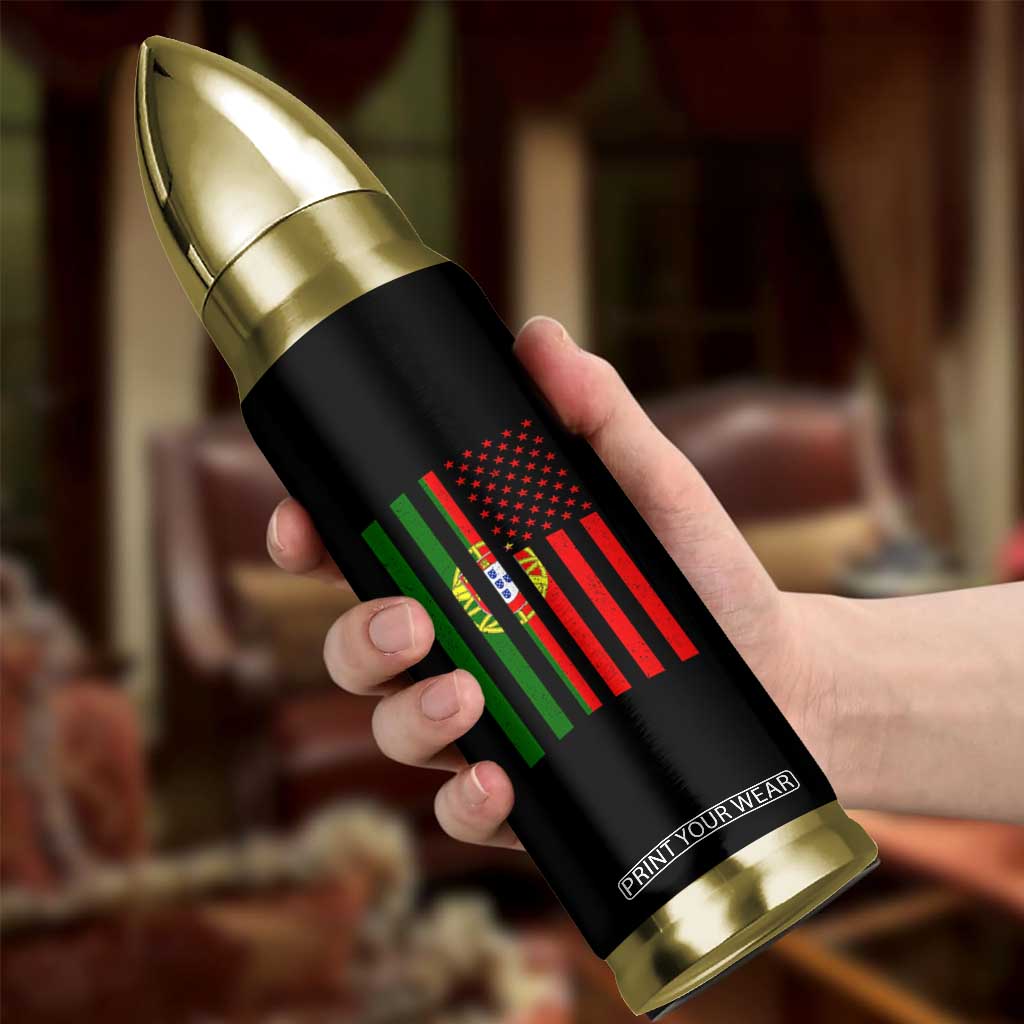 Portuguese Flag Bullet Tumbler Vintage USA Flag Portugal Pride Gifts TS10 Print Your Wear