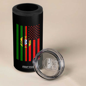 Portuguese Flag 4 in 1 Can Cooler Tumbler Vintage USA Flag Portugal Pride Gifts TS10 Print Your Wear