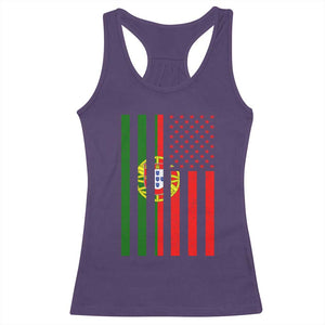 Portuguese Flag Racerback Tank Top Vintage USA Flag Portugal Pride Gifts TS10 Purple Print Your Wear