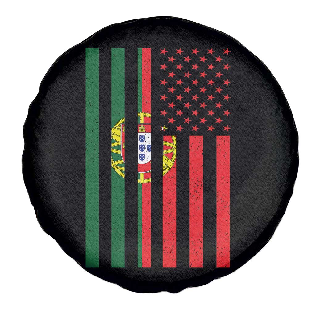 Portuguese Flag Spare Tire Cover Vintage USA Flag Portugal Pride Gifts TS10 Print Your Wear
