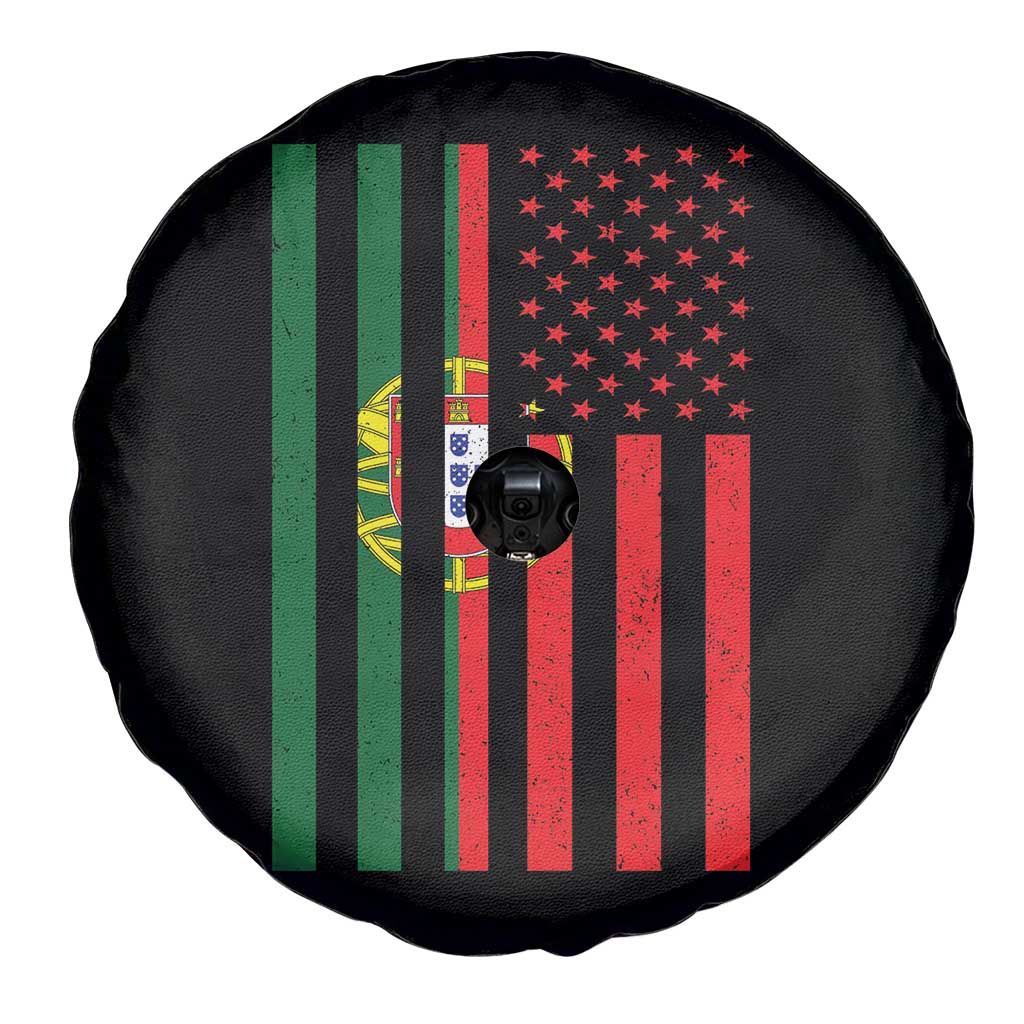 Portuguese Flag Spare Tire Cover Vintage USA Flag Portugal Pride Gifts TS10 Print Your Wear