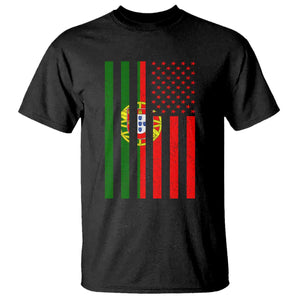 Portuguese Flag T Shirt Vintage USA Flag Portugal Pride Gifts TS10 Black Print Your Wear
