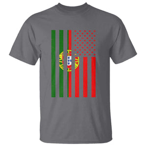 Portuguese Flag T Shirt Vintage USA Flag Portugal Pride Gifts TS10 Charcoal Print Your Wear