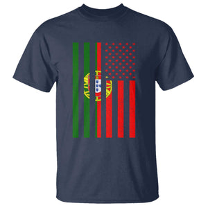 Portuguese Flag T Shirt Vintage USA Flag Portugal Pride Gifts TS10 Navy Print Your Wear