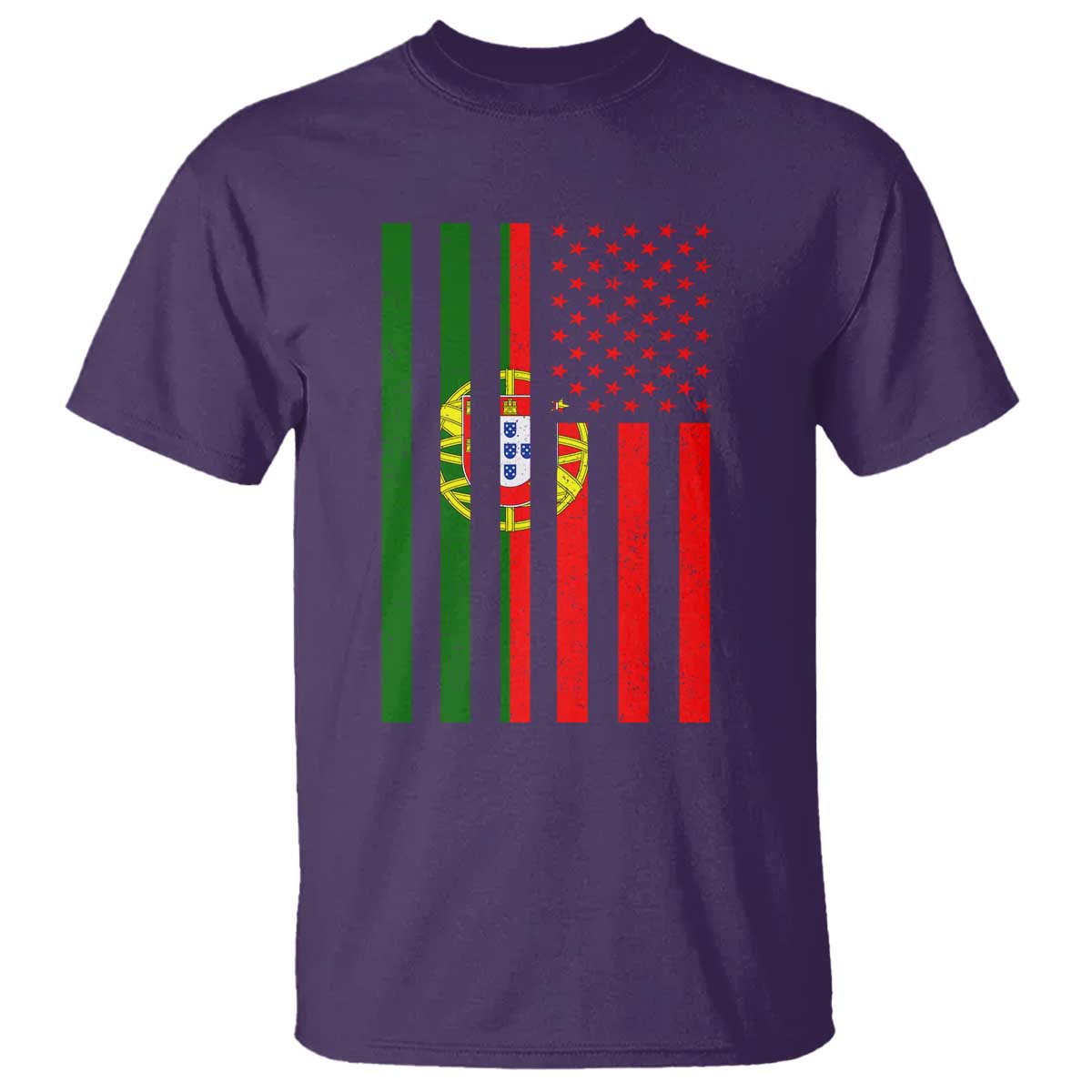 Portuguese Flag T Shirt Vintage USA Flag Portugal Pride Gifts TS10 Purple Print Your Wear