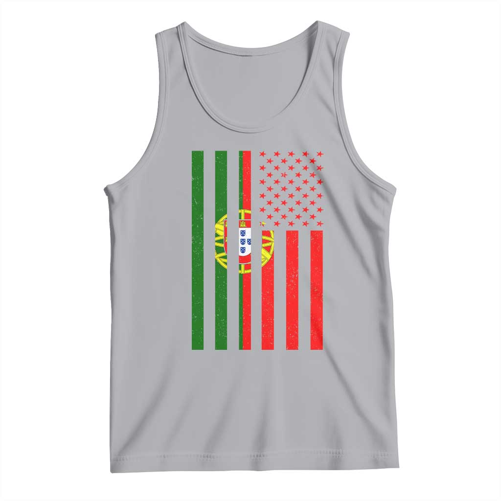Portuguese Flag Tank Top Vintage USA Flag Portugal Pride Gifts TS10 Athletic Heather Print Your Wear