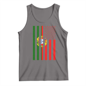 Portuguese Flag Tank Top Vintage USA Flag Portugal Pride Gifts TS10 Deep Heather Print Your Wear