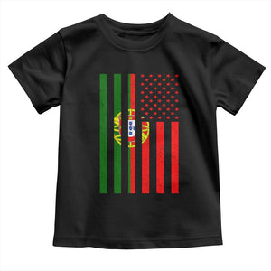 Portuguese Flag Toddler T Shirt Vintage USA Flag Portugal Pride Gifts TS10 Black Print Your Wear