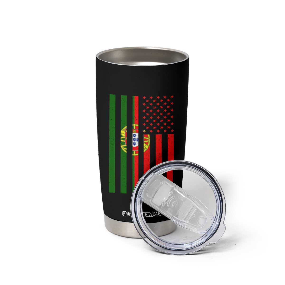 Portuguese Flag Tumbler Cup Vintage USA Flag Portugal Pride Gifts TS10 Print Your Wear